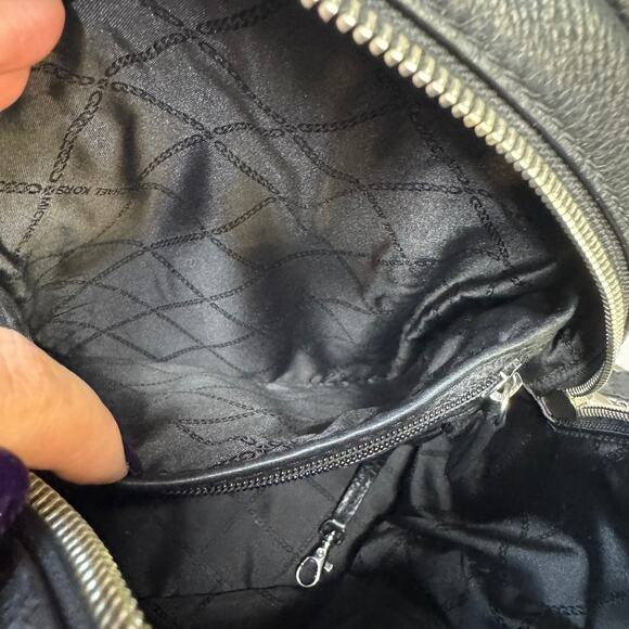 Michael Kors Rhea Medium Black Leather Backpack EUC - Picture 9 of 16